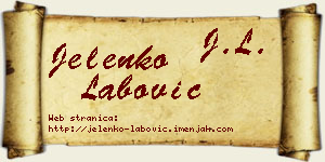 Jelenko Labović vizit kartica